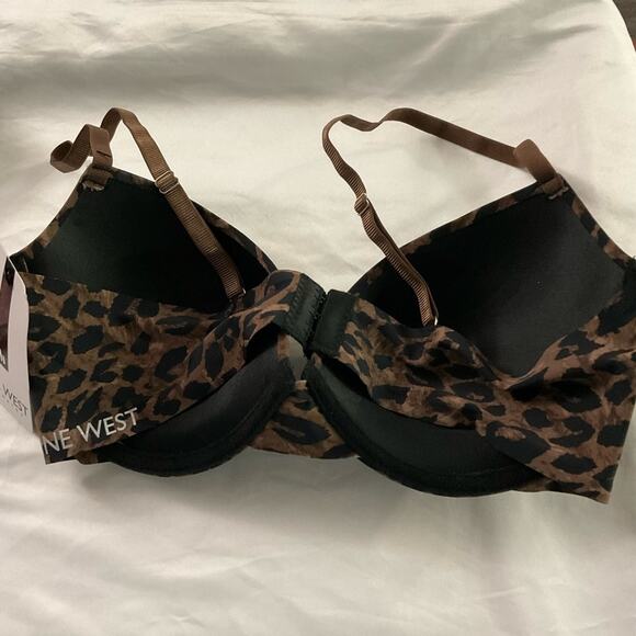 Nine West Intimates Leopard Print Bra 36C NEW  Animal Print Mobwife Dopamine - Picture 4 of 8